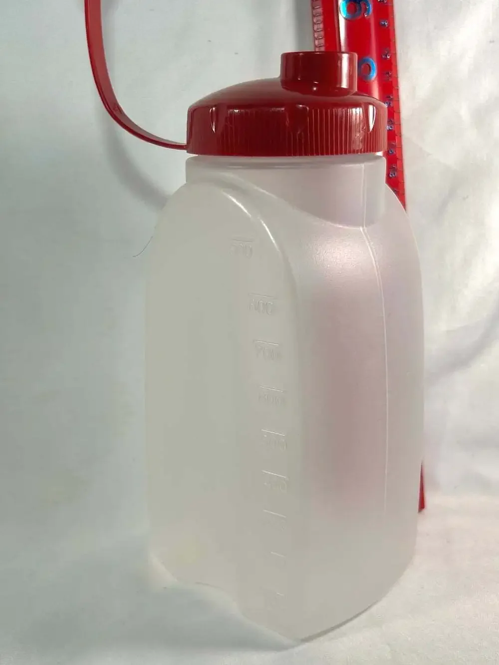 Vintage Rubbermaid 1 Quart Drink Bottle 32oz Container Pitcher With Red Lid